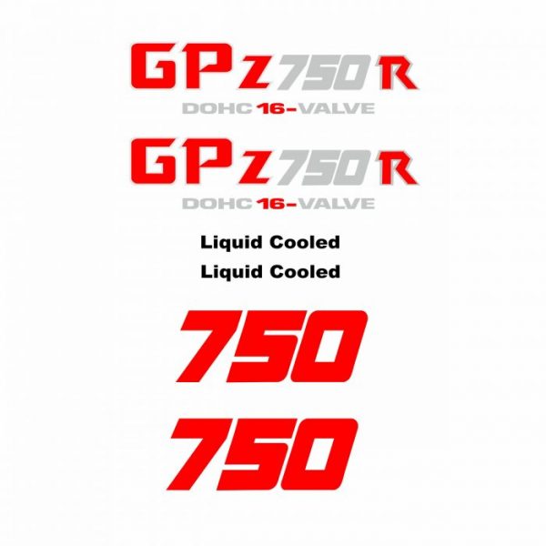 kawasaki gpz 750 r 1984 86 aufkleber satz classic bike parts