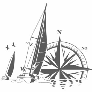 Wohnmobil Aufkleber "Segel und Kompass"