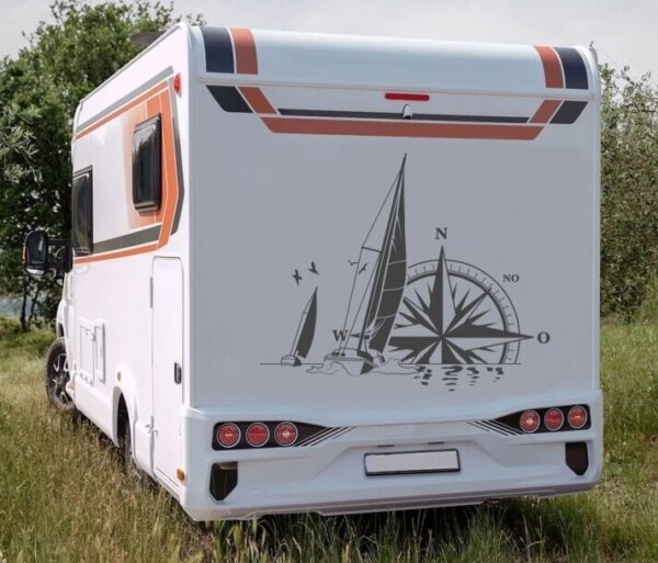 Wohnmobil Aufkleber "Segel und Kompass" – Bild 2