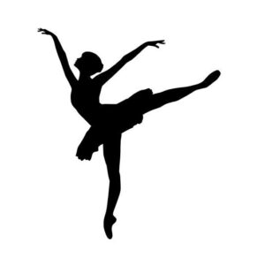 Balletttänzerin Silhouette Aufkleber