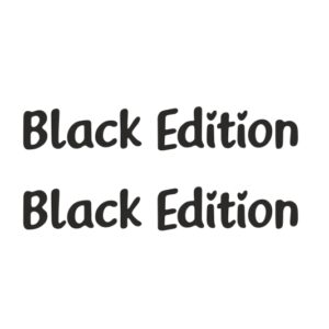 Schriftzug Black Edition Sticker Design Styling
