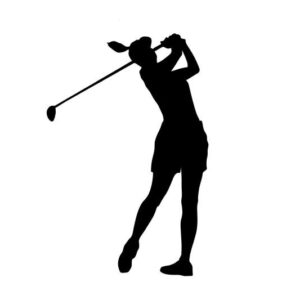 Golferin Aufkleber Golf Sport Hobby viele Farben