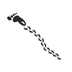 Fuesse Aufkleber fuer alle glatten Flaechen