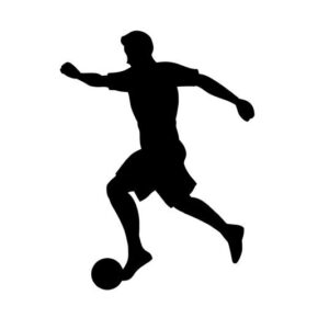 Fussball Spieler Silhouetten Sticker