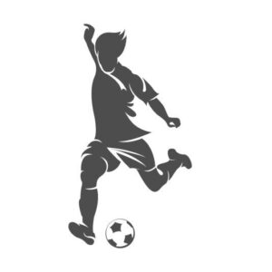 Fussball Spieler Silhouetten Sport Aufkleber Hobby Freizeit