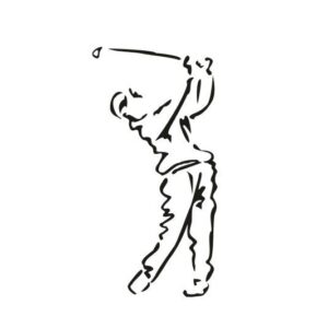 Golfer Aufkleber Sticker PKW Exklusives Styling Vinyl Folie - viele Farben