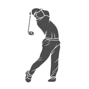 Golfer Putter Sport Aufkleber Golf Hobby