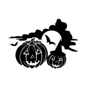 Halloween Sticker Grusel Kuerbis Fledermaus Aufkleber