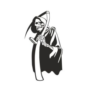 Grim Reaper Totenschaedel Sticker Skull Autoaufkleber