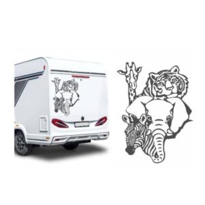 African Animals Aufkleber Wohnmobil  viele Farben und Groessen