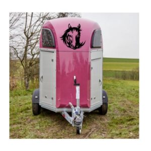 Aufkleber fuer Pferdeanhaenger Pferdekopf