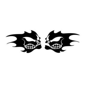 Flammen Face Aufkleber Sticker Auto Motorrad Design