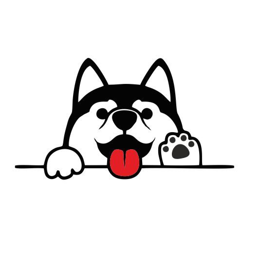 kleiner Husky Aufkleber