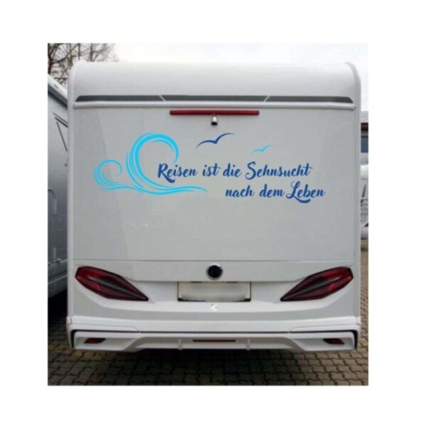 Wohnmobil Wohnwagen Aufkleber "Sehnsucht" Meer Freiheit