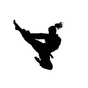 Frau Kampfsport Aufkleber Sticker