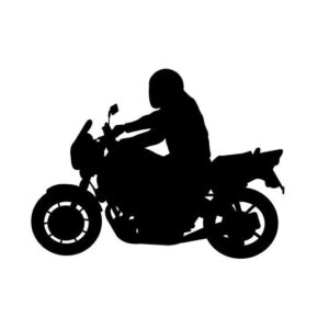 Motorrad Aufkleber Fahrer Biker Silhouette Racing