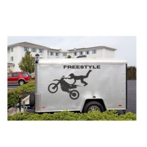 Aufkleber fuer Anhaenger Freestyle Motorrad