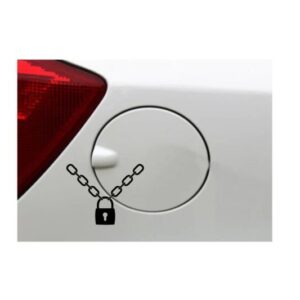 Kette mit Schloss Fun Tankdeckel Aufkleber Sticker PKW Car Styling