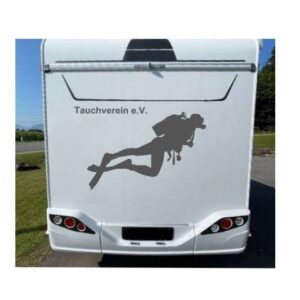 Wohnmobil Aufkleber Taucher personalisiert