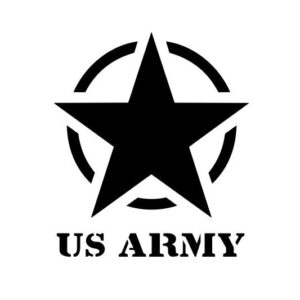 US Army Stern Aufkleber Gelaendewagen