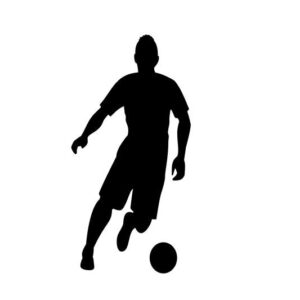 Fussball Spieler Silhouetten Sticker