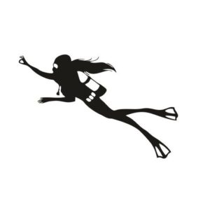 Taucherin Diving Aufkleber