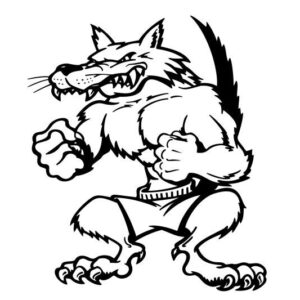 Wolf Hero Aufkleber 30 x 23 cm