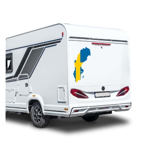 Wohnmobil Dekor,Wohnmobil,Wohnwagen,Aufkleber,Wohnwagen Aufkleber,Wohnmobil Aufkleber,Dekor für Wohnmobile,Schweden,Karte Schweden,Skandinavien,Digitaldruck