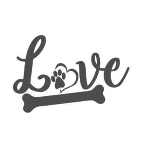 Love Hunde Aufkleber Sticker 15 x 10 cm