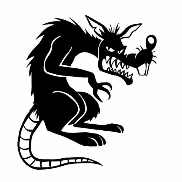 bad rat ratte aufkleber