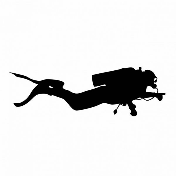 taucher diving aufkleber sticker car styling vinyl folie kontur viele farben