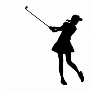 golferin sticker aufkleber golf exklusives styling viele farben