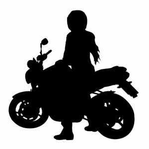 bikerin lady girl motorrad design aufkleber