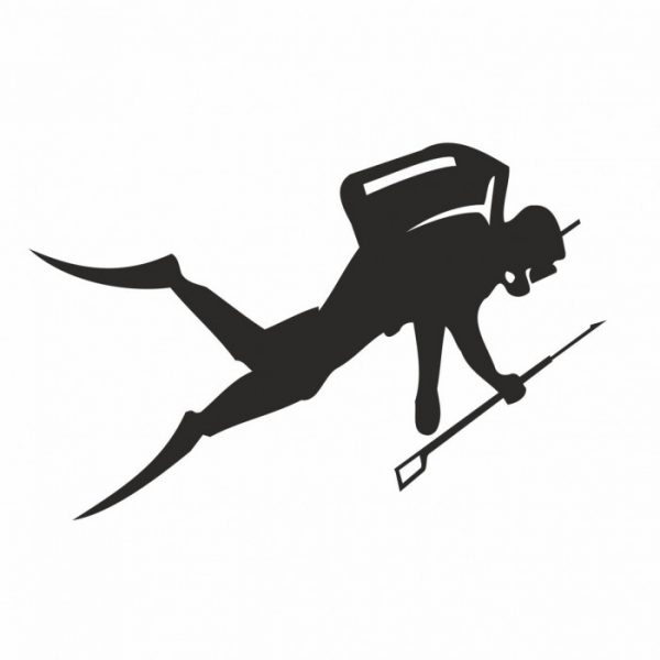 taucher diving aufkleber