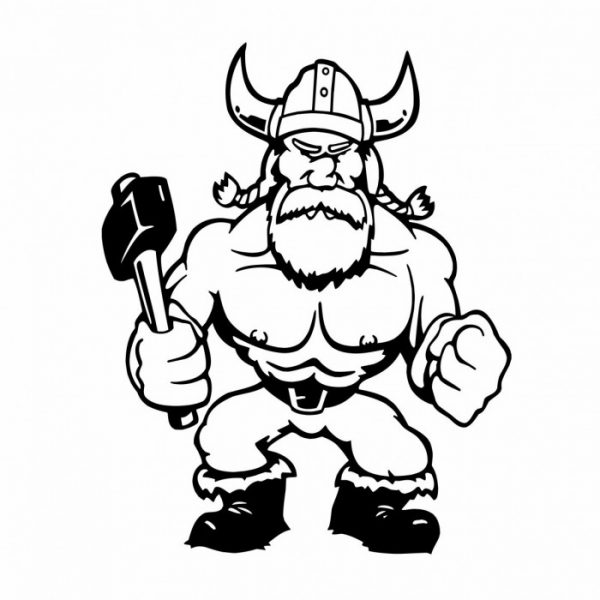 viking warrior aufkleber