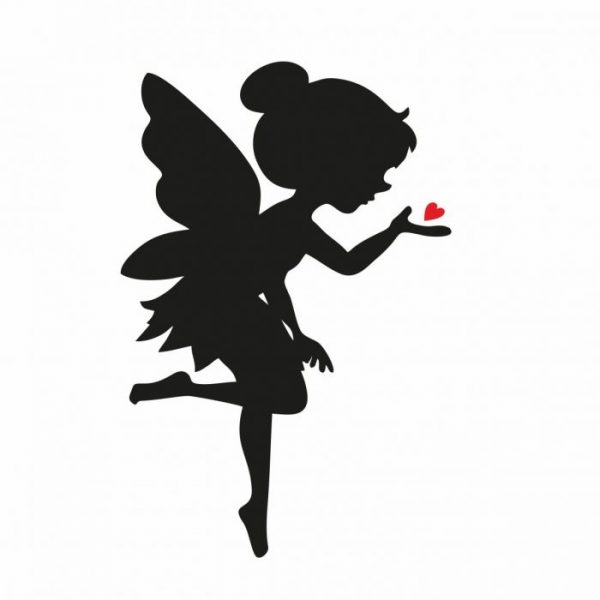 liebe fee aufkleber mit herz elfe sticker
