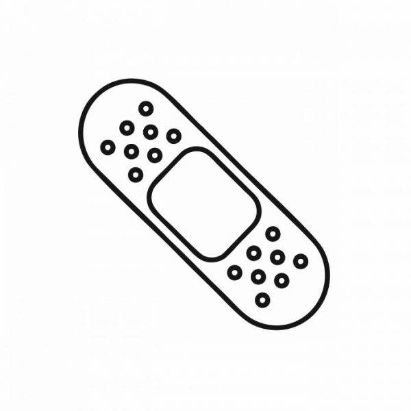 pflaster aufkleber 14 x 5 cm auto unfall beule kratzer fun