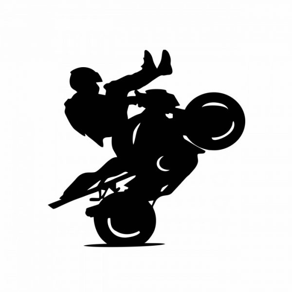 stunt biker freestyle aufkleber sticker