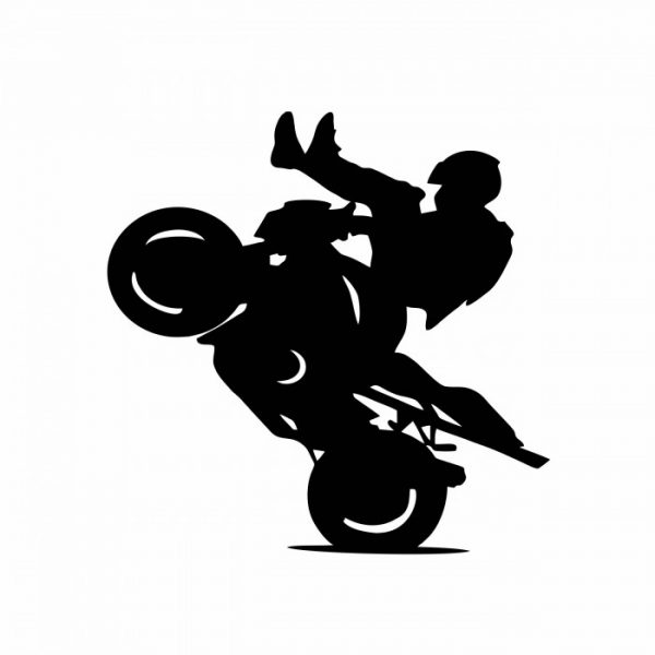 stunt biker freestyle aufkleber sticker