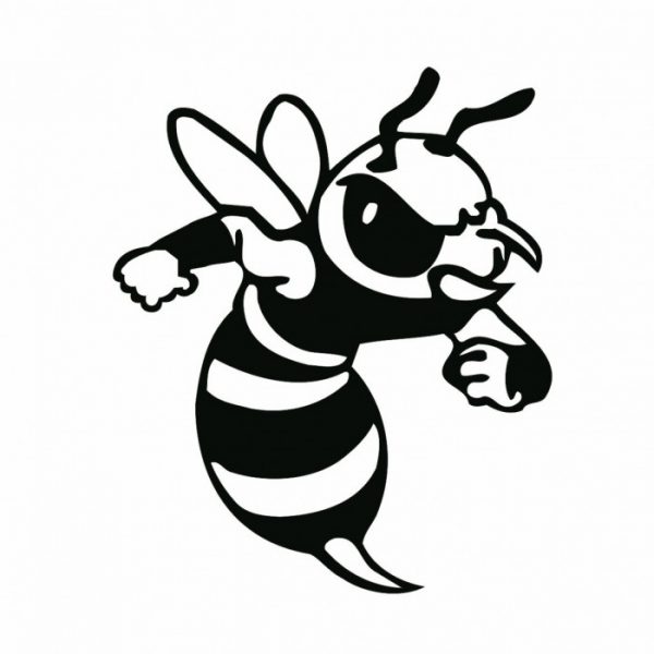 wespe hornet aufkleber auto sticker