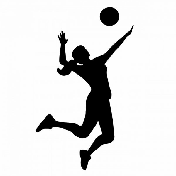 volleyball spielerin aufkleber sticker fuer alle glatten flaechen