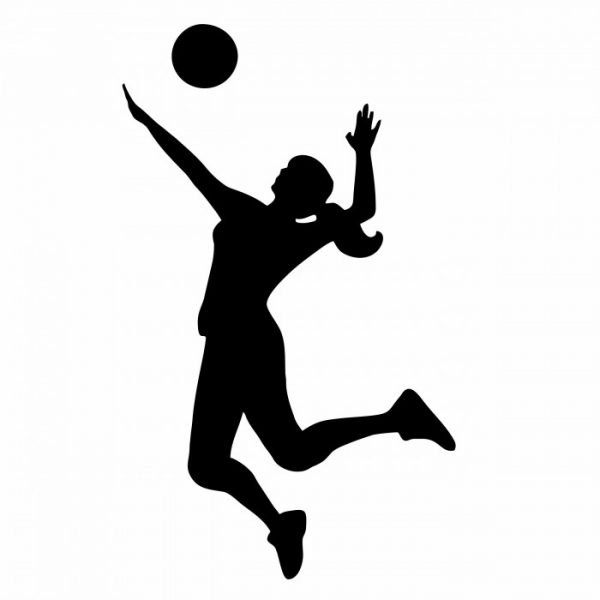 volleyball spielerin aufkleber sticker fuer alle glatten flaechen