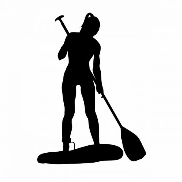 weibliche stand up paddling aufkleber sticker