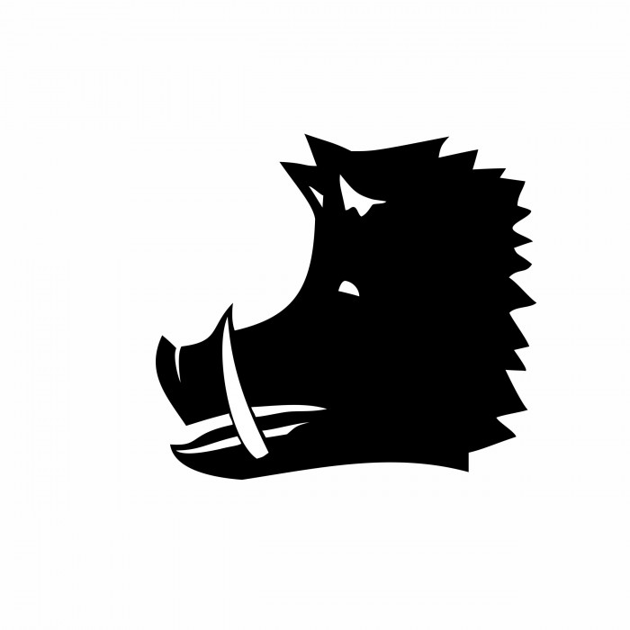 wildschwein kopf sticker 11 x 10 cm