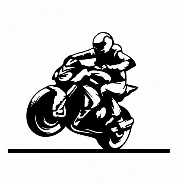 racing biker aufkleber sticker 20 x 15 cm