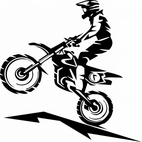 motocross motorrad fahrer biker 20 x 20 cm