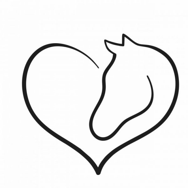 love pferd aufkleber fahrzeug anhaenger