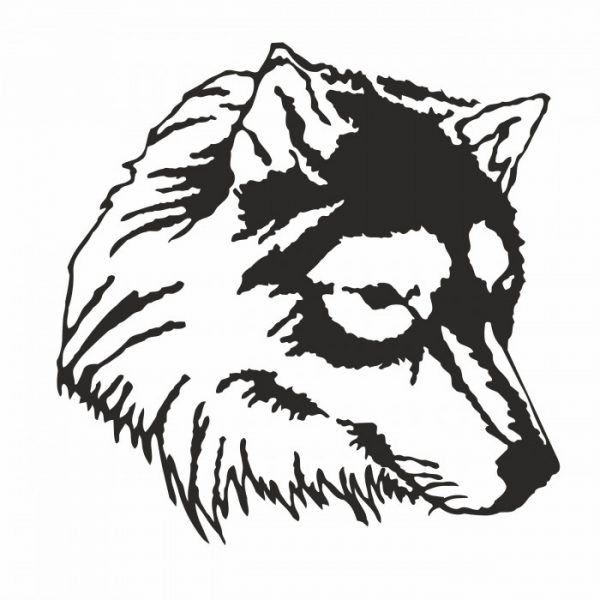 wolfskopf 20 x 20 cm