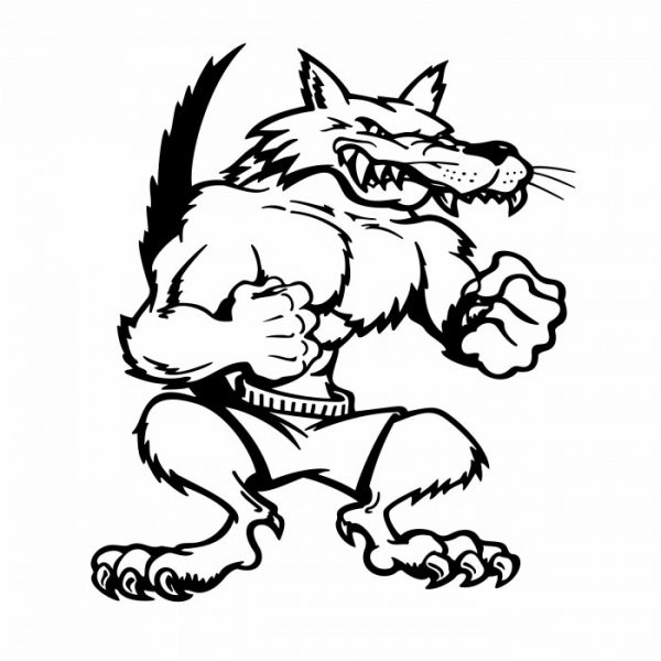wolf hero aufkleber 30 x 23 cm