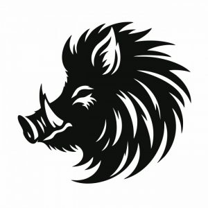 wildschwein kopf sticker 15 x 14 cm
